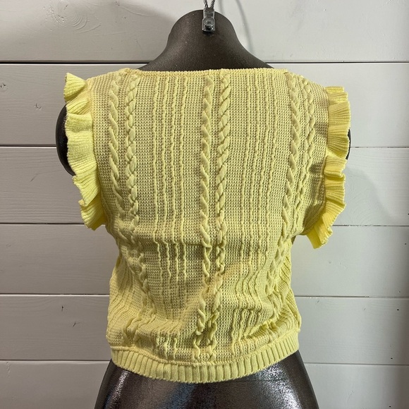 ZARA - Ruffled Knit Crop Top - Size M - Picture 2 of 8